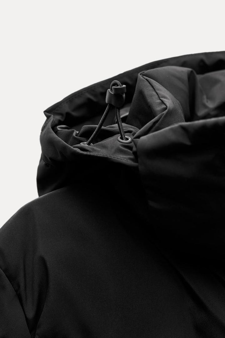 Water-Resistant Hooded Down Jacket