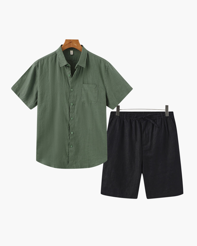 MONEY CLUB LINEN COMBO (SHORTS)