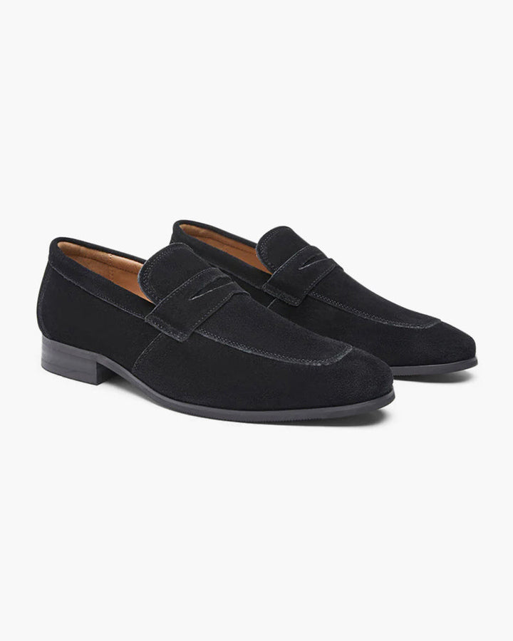 MONEY CLUB SUEDE PENNY LOAFERS