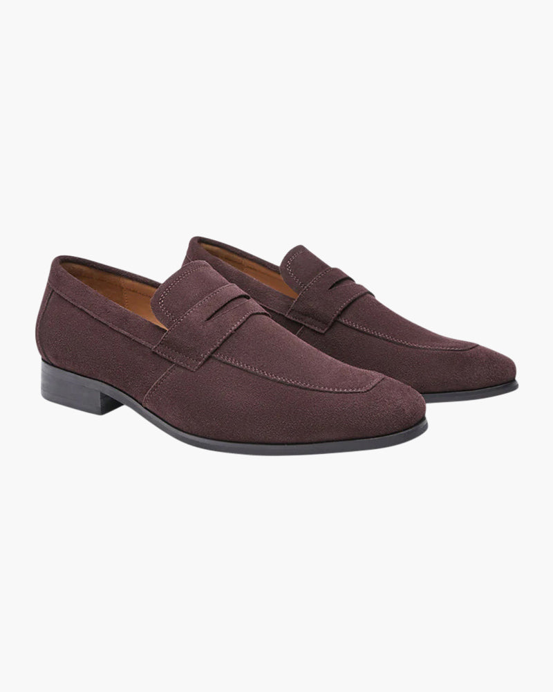 MONEY CLUB SUEDE PENNY LOAFERS