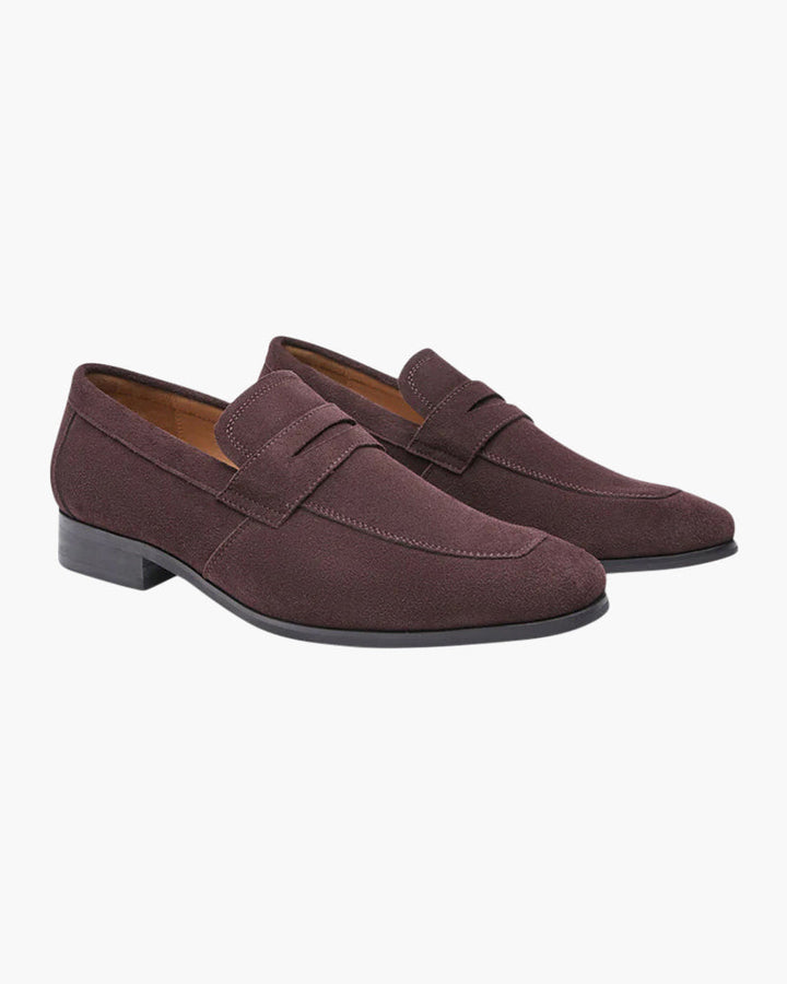 MONEY CLUB SUEDE PENNY LOAFERS