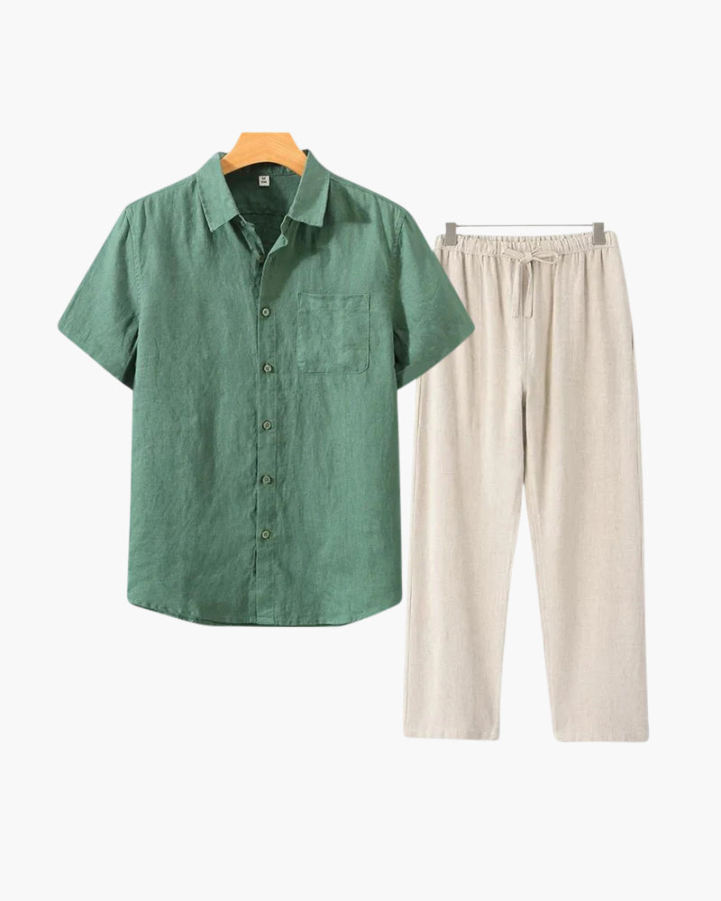 MONEY CLUB SIGNATURE LINEN SET (SHORTALEEVE EDITION)