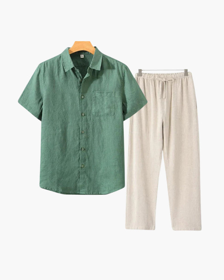 MONEY CLUB SIGNATURE LINEN SET (SHORTALEEVE EDITION)