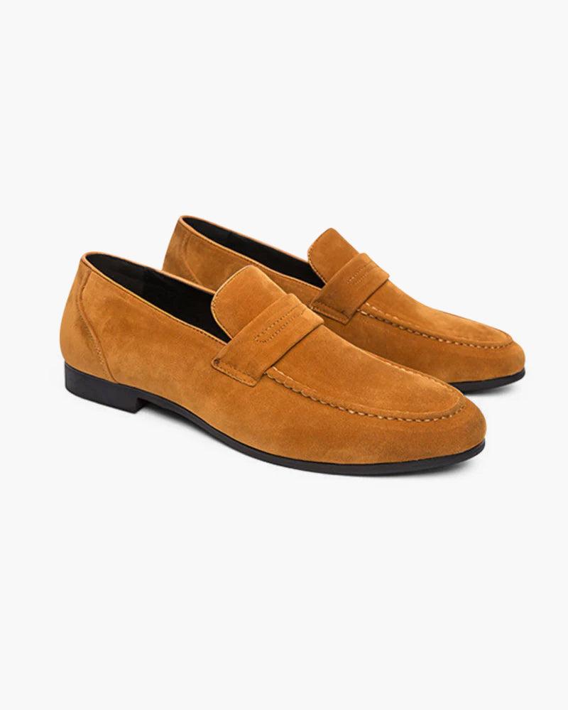 MONEY CLUB SUEDE PENNY LOAFERS