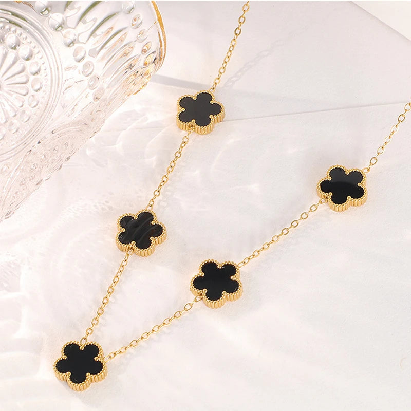 Clover Necklace 5 Leaf