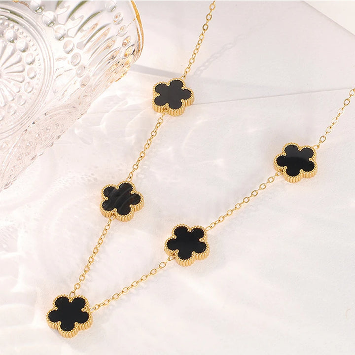 Clover Necklace 5 Leaf