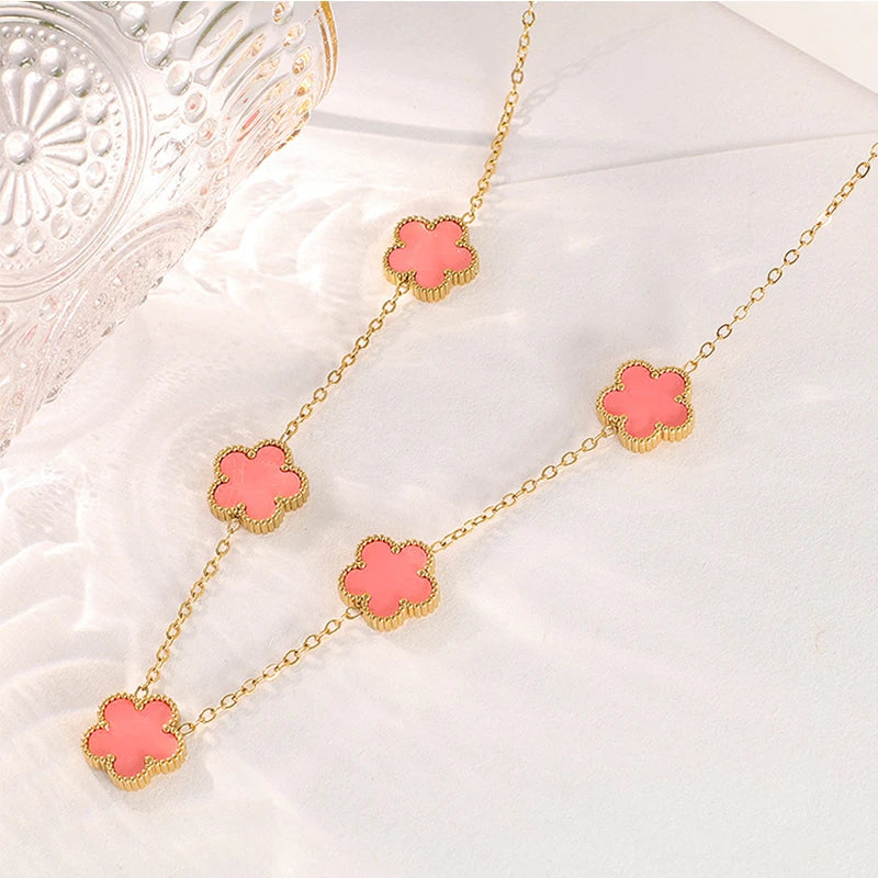 Clover Necklace 5 Leaf