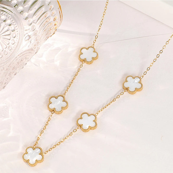 Clover Necklace 5 Leaf