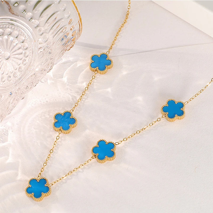 Clover Necklace 5 Leaf