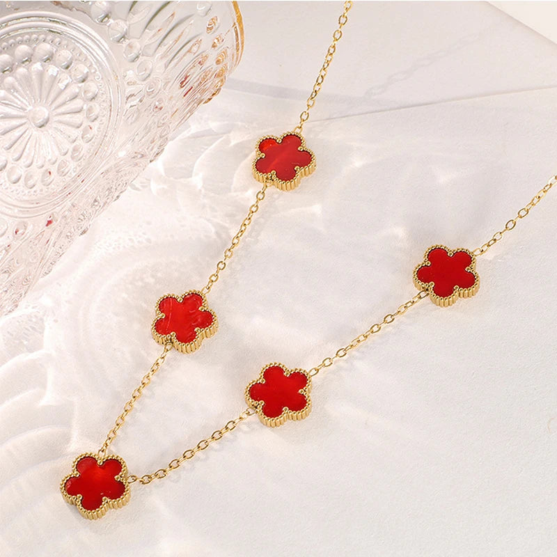 Clover Necklace 5 Leaf